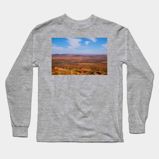 Flinders Ranges Wonoka Hill_9386A Long Sleeve T-Shirt by seadogprints